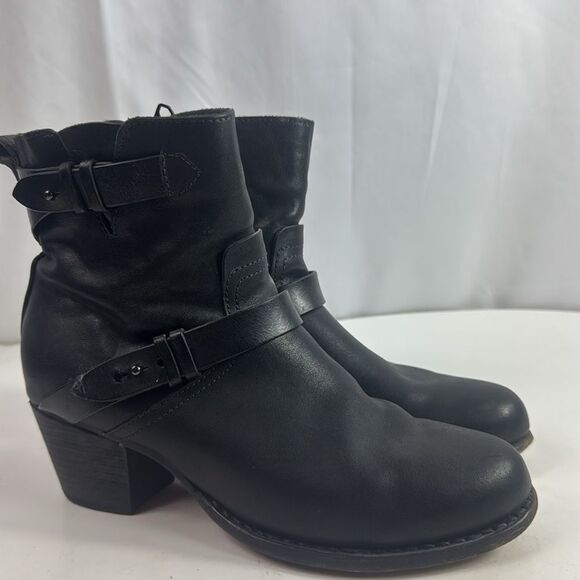 Rag & Bone Harper Moto Black Leather Women's Ankle Boots - Picture 1 of 16